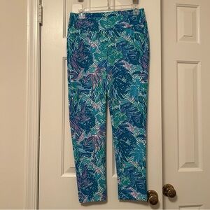 Lilly Pulitzer Luxletic Corso Pants Green Holiday in the Sun Golf Size 4